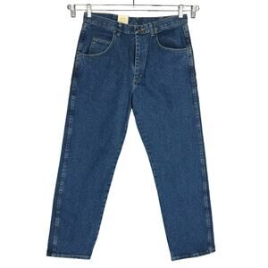 NWT Wrangler Blue Medium Wash Denim Relaxed Fit Straight Leg Jeans Men 34x32